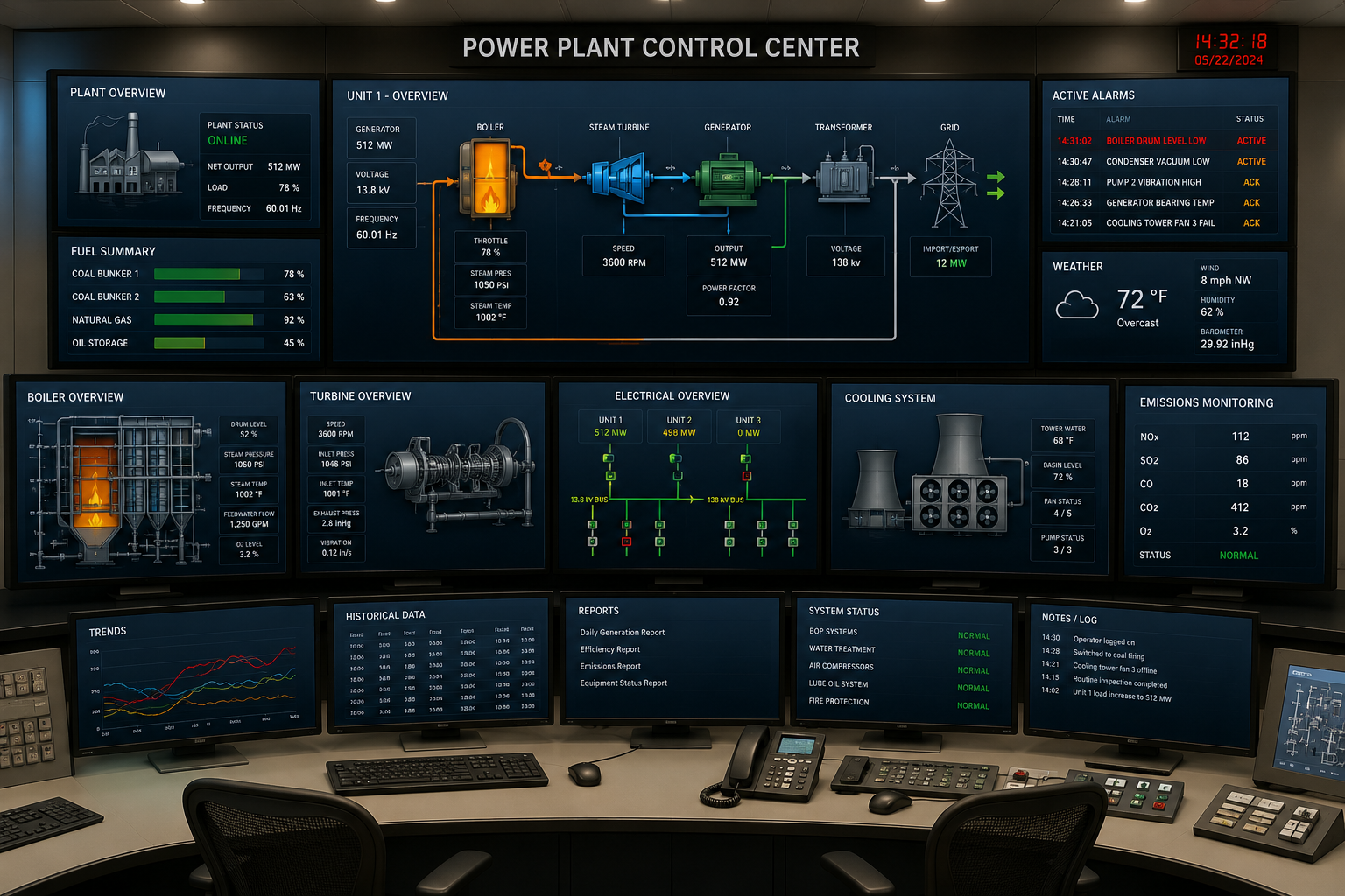 Power Plant Control Center