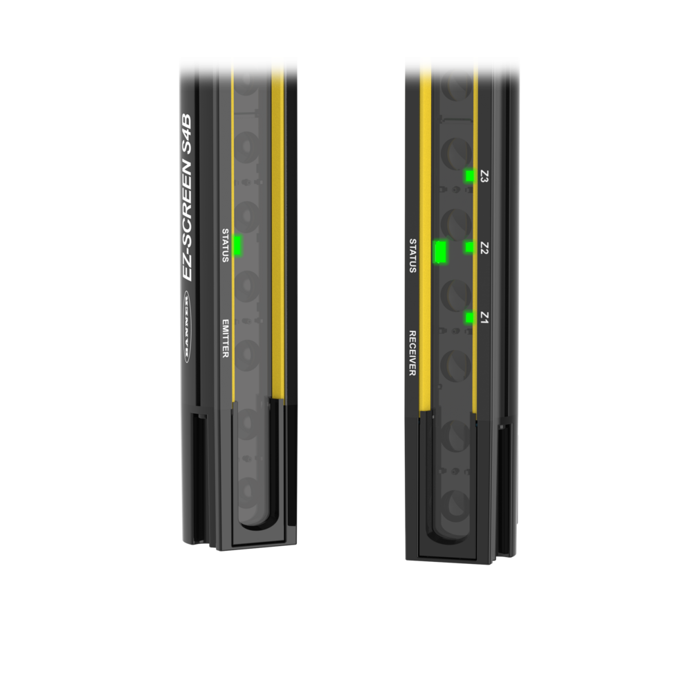 Banner S4B safety light curtain emitter and receiver