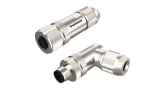 Turck D-coded M12 field-wireable connectors with push-in termination